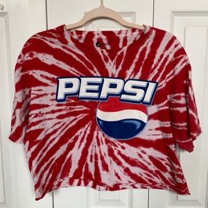 Tie Dye Pepsi crop top